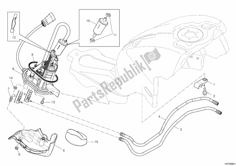 Toutes les pièces pour le Pompe à Essence du Ducati Monster 659 ABS Australia 2014